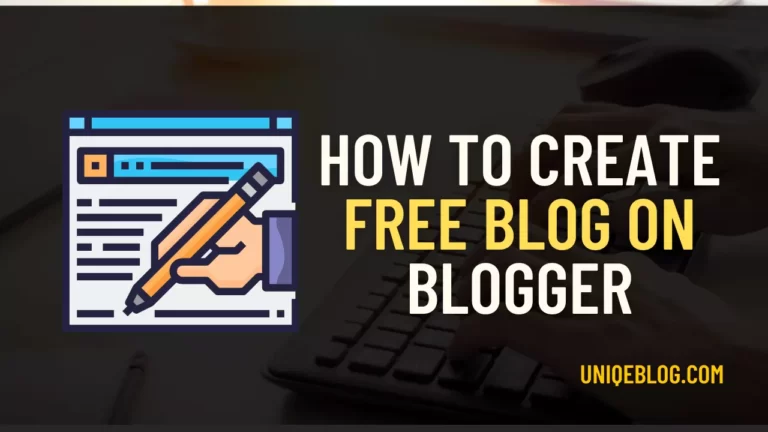 How to create a free blog on blogger