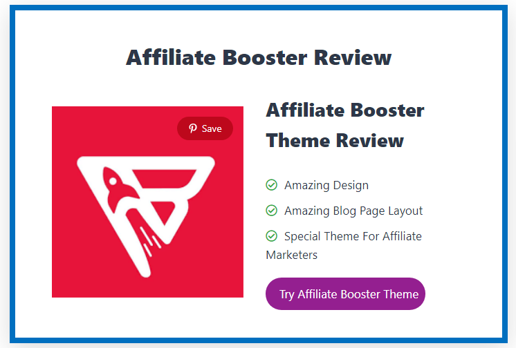 Affiliate booster single product block