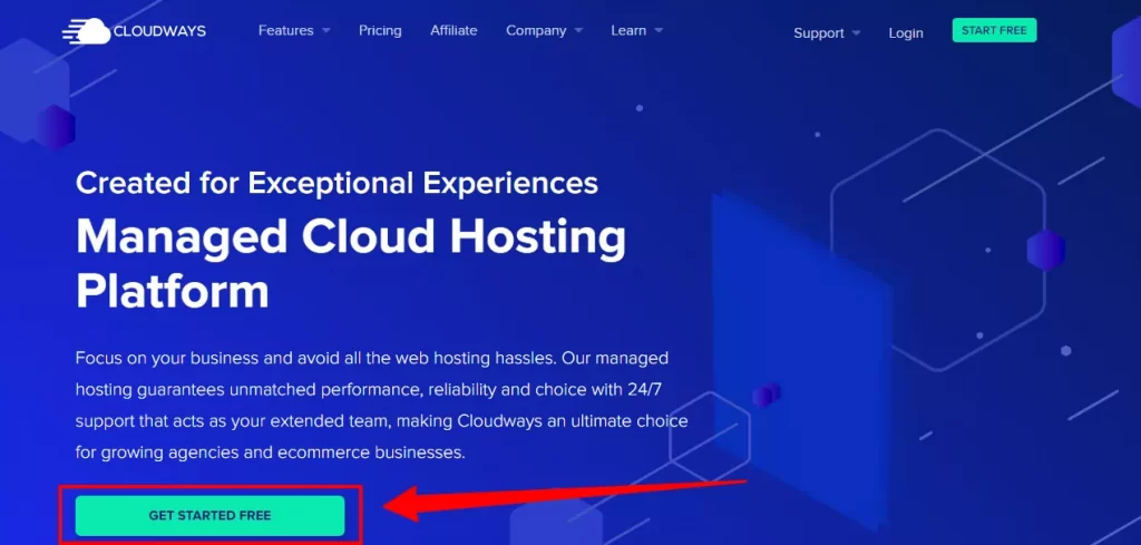 Cloudways Hosting Homepage