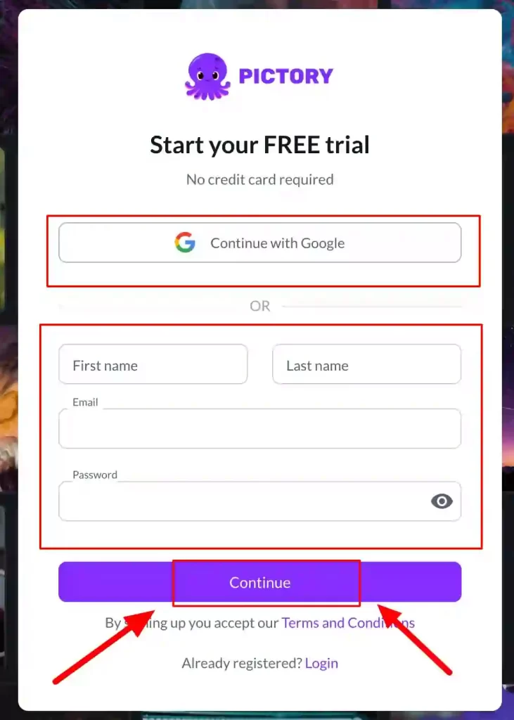 Pictory Ai free trial