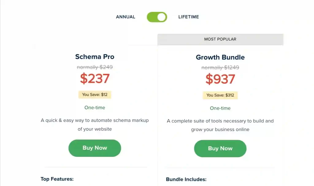 SchemaPro Plans Pricing